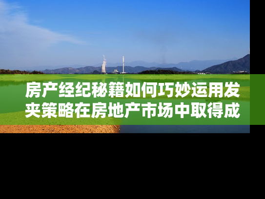 房产经纪秘籍如何巧妙运用发夹策略在房地产市场中取得成功
